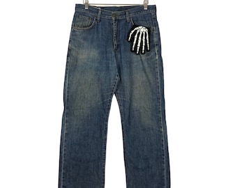 PICK!! Vintage 90’s Edwin Japan Distressed Denim Jeans Rare Style Punk Design