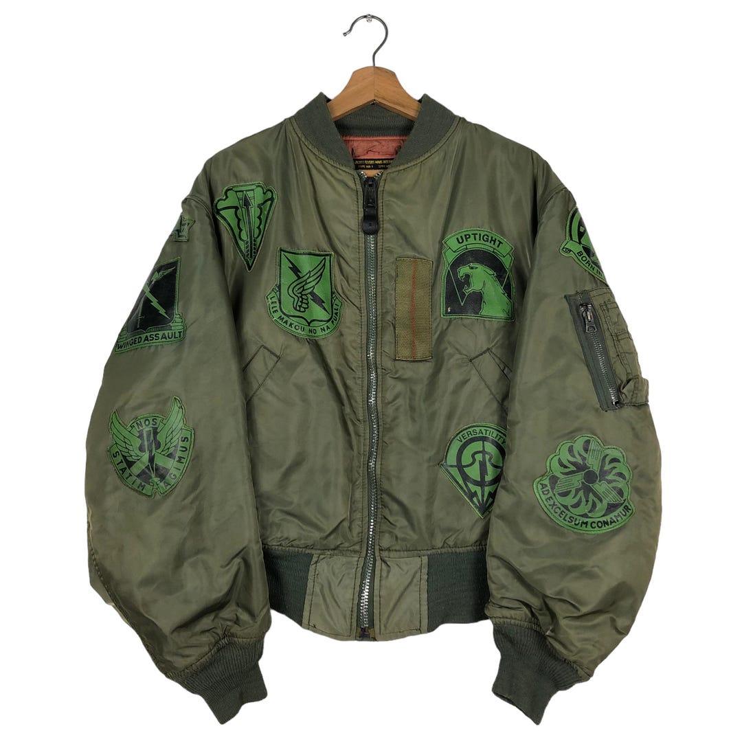 PICK!!! Vintage Bomber Jacket Avirex USA Ma-1 Type Rare Full