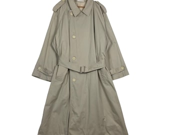 Trencz Vintage Comme Des Garcons Homme - beżowy płaszcz z paskiem, styl awangardowy