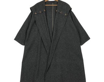 ¡OFERTA IMPERDIBLE! Sudadera vintage de lana con doble botonadura de Comme des Garçons, estilo pasarela, de Rei Kawakubo, Japón, años 80. ¡Muy rara y difícil de encontrar!