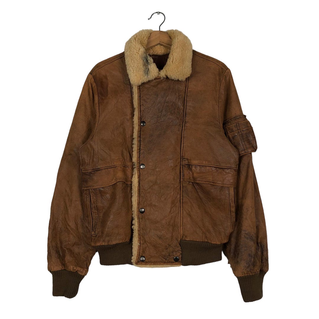 Vintage 80's Biker Genuine Leather Jacket Marithe Francois