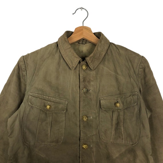 True Works Jacket 50’s True Vintage Chore Work Jacket Military Army Col… - Gem
