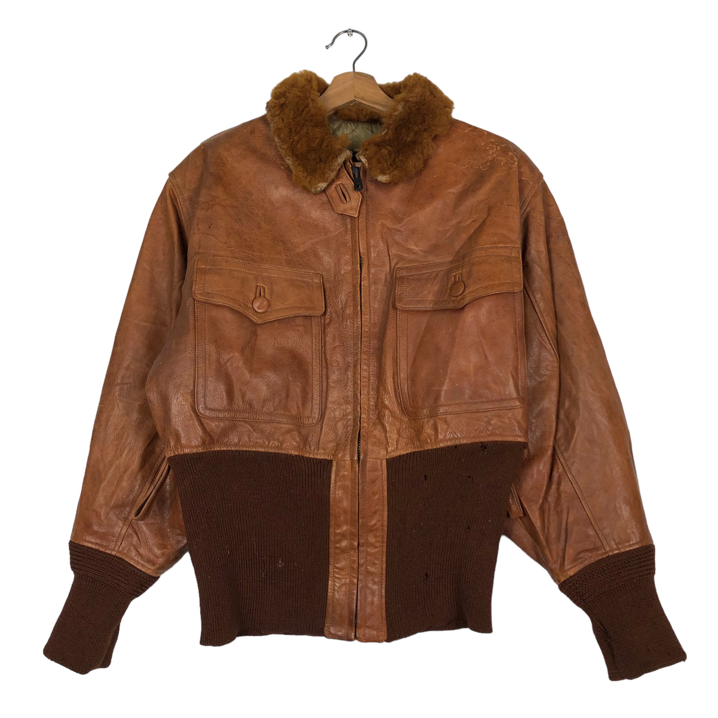 Vintage 1989-90 Jean Paul Gaultier Leather Biker Jacket, Fur