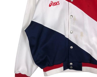 asics 日本代表　ドーハの悲劇　MA1形　ジャケット 90s asics サッカー 日本代表 ナイロンジャケット ドーハの悲劇 日本製
