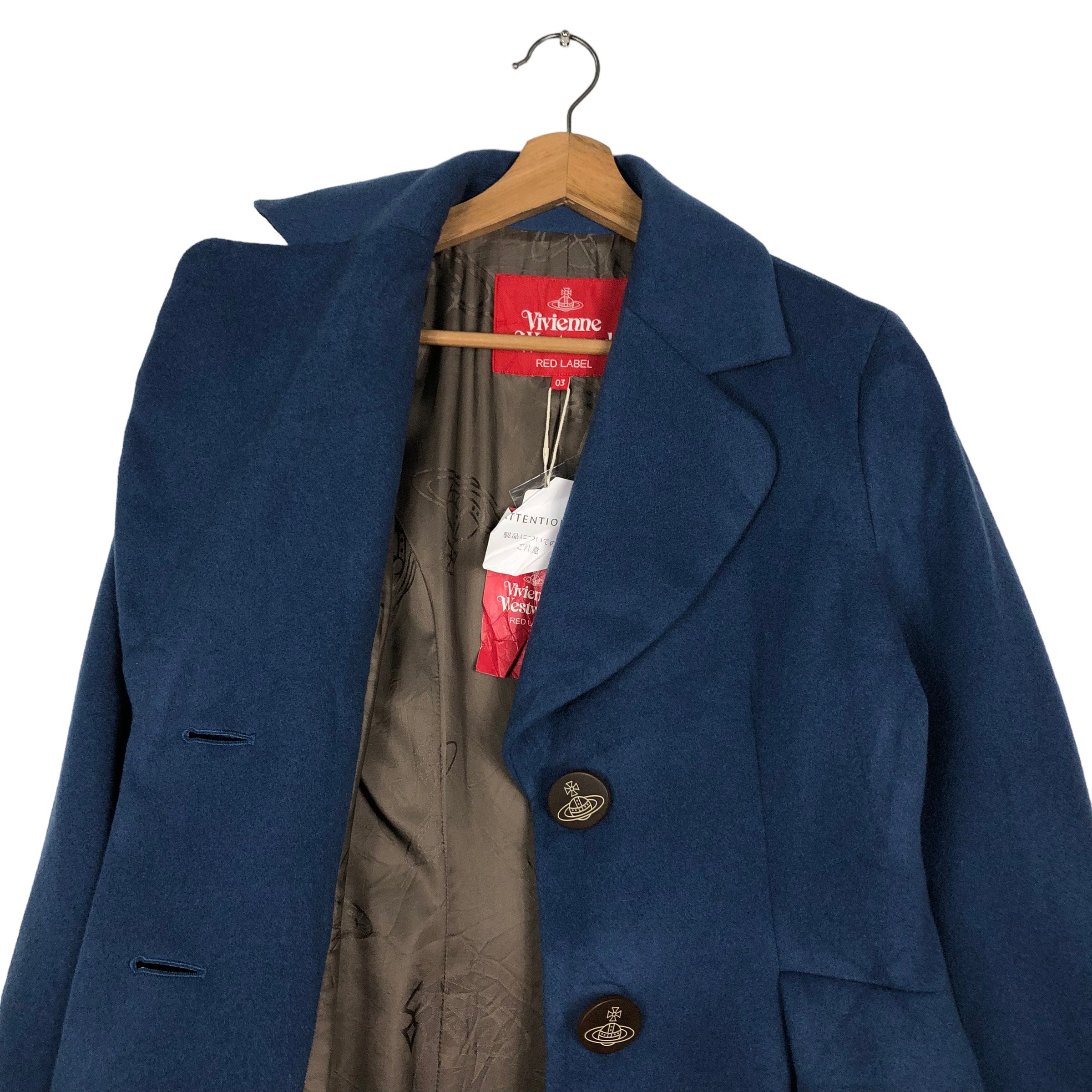 PICK!!! Vintage Vivienne Westwood Red Label Navy Wool Coat Archive