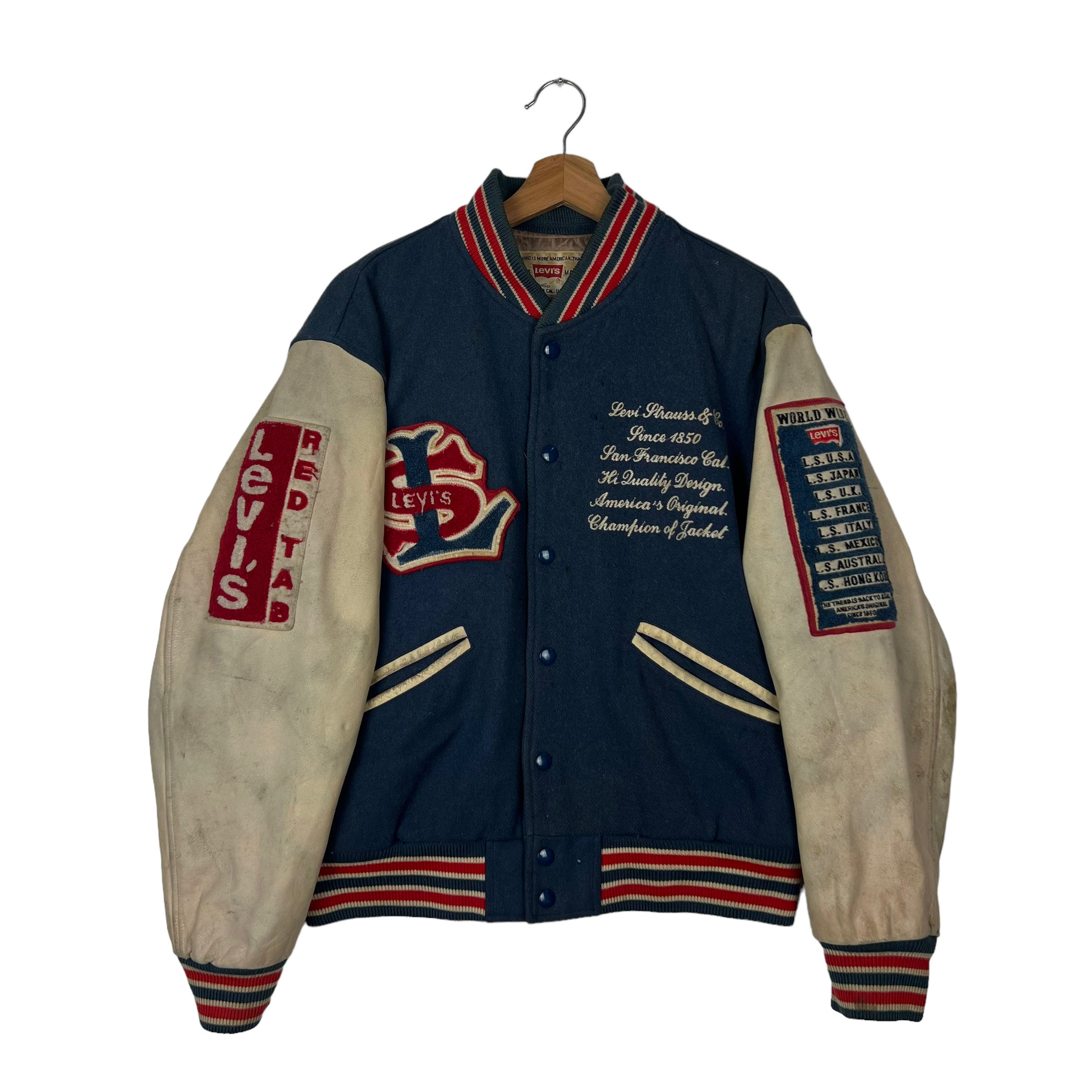 Levis Varsity Jacket - Etsy Levis Varsity Jacket - Etsy