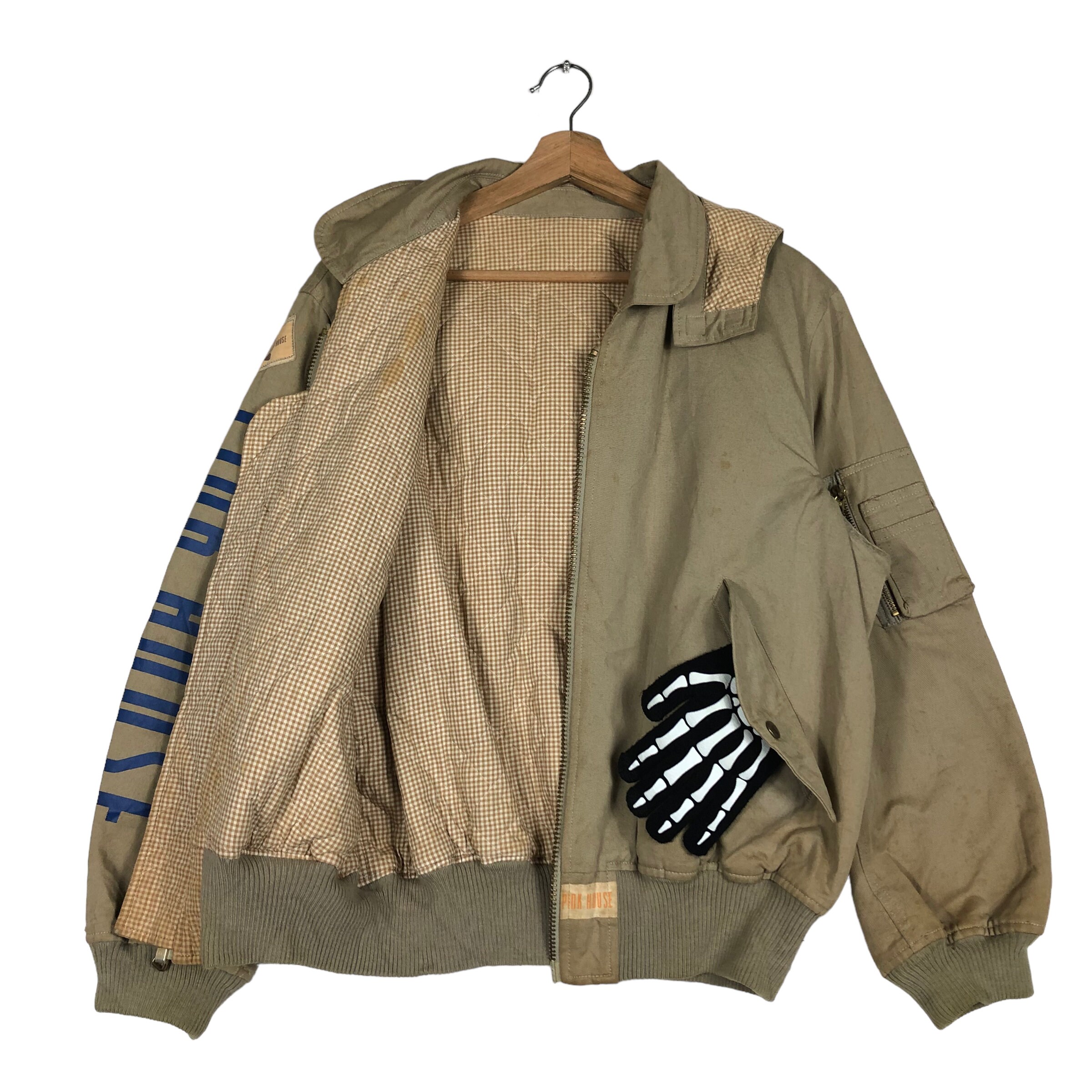 Vintage 90s Pink House Japan Bomber Jacket With Patches (size M Vintage 90s Pink House Japan Bomber Jacket With Patches (size M