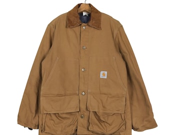 Vtg 90s CAT by Caterpillar Duck Canvas Chore Workwear Jacket