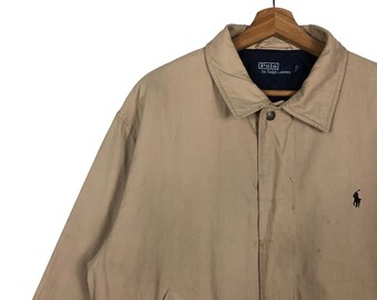 Vintage 90s Polo Ralph Lauren Harrington Jacket, Blanket Lining
