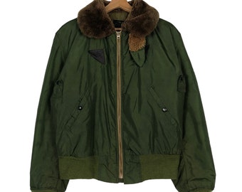 Medium 40s B-15 Style Cotton Bomber Jacket / 1940s 1950s Air Force