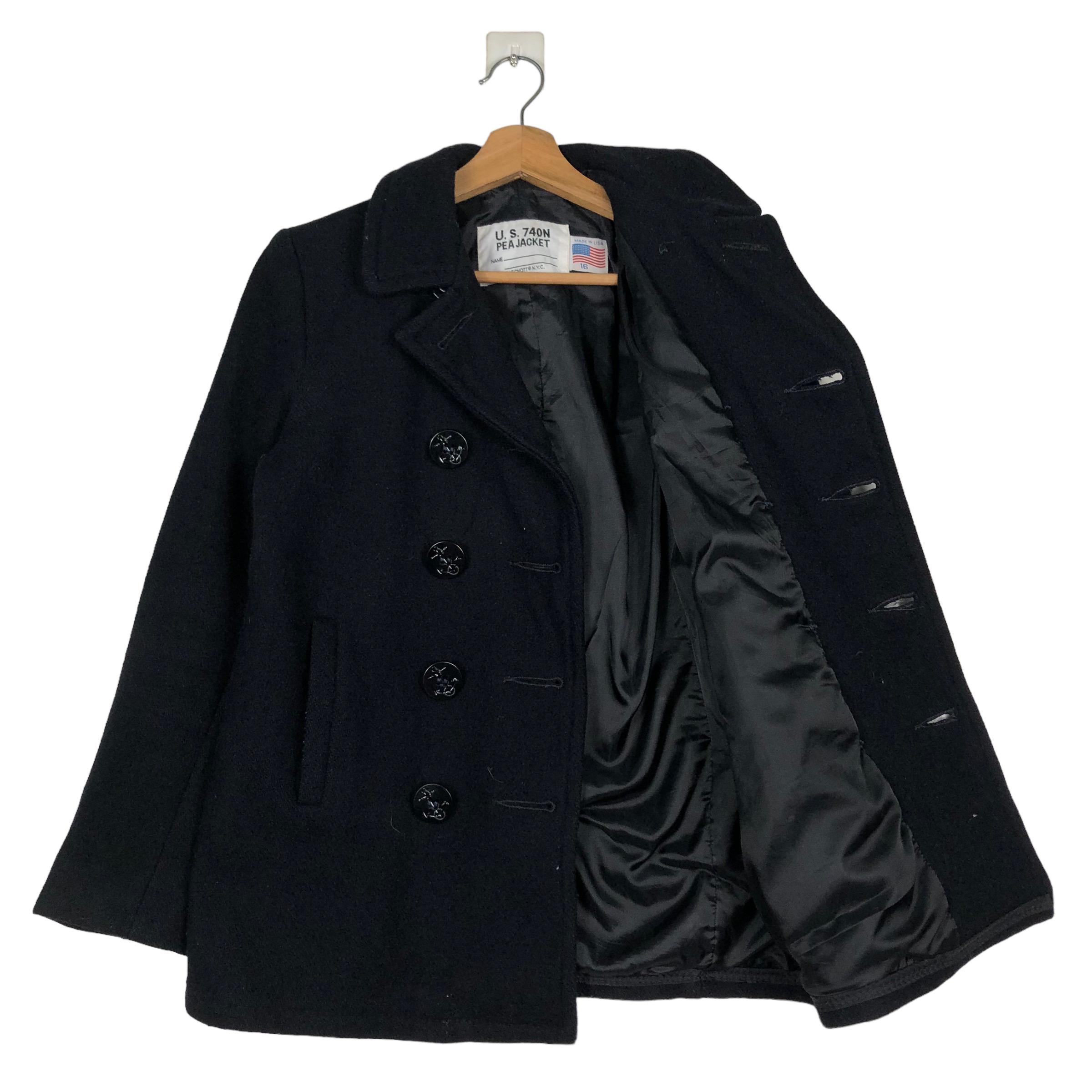 Schott U.S. 740N Pea Jacket サイズ40 黒 il_fullxfull.6225335963_snp7.jpg