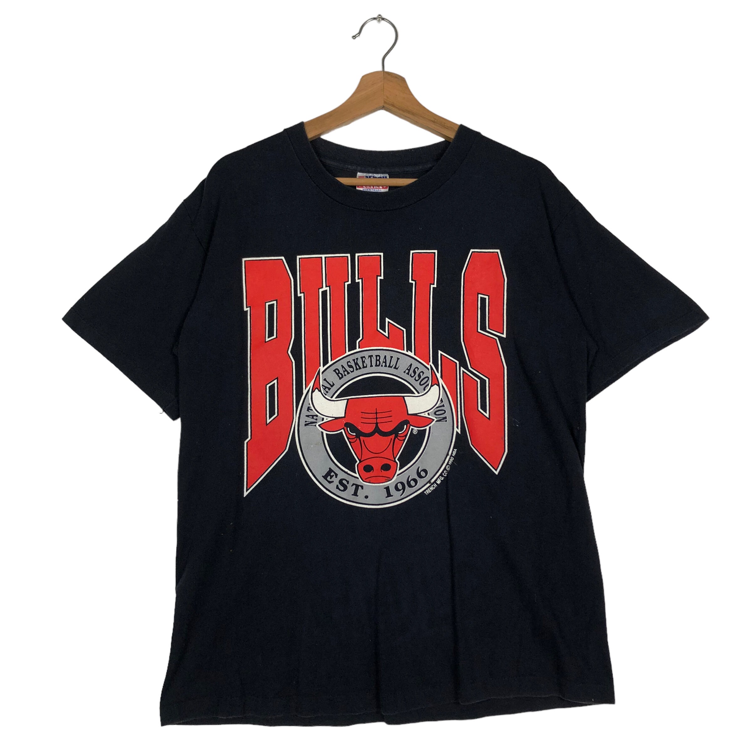 1990年代のヴィンテージシカゴブルズTシャツ、ビッグロゴ、NBA 
