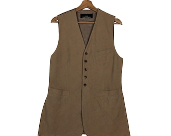 Runway AD1993 Biker Long Sleeveless dress Tricot Comme Des Garcons Medium size estimate rich brown very rare made in japan hard to find