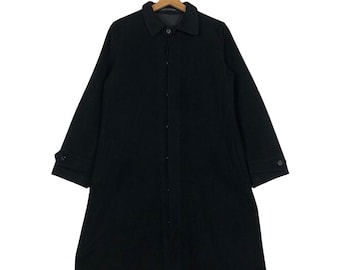 Vintage 90's YOHJI YAMAMOTO Pour Homme Wool Green Long Coat Jacket