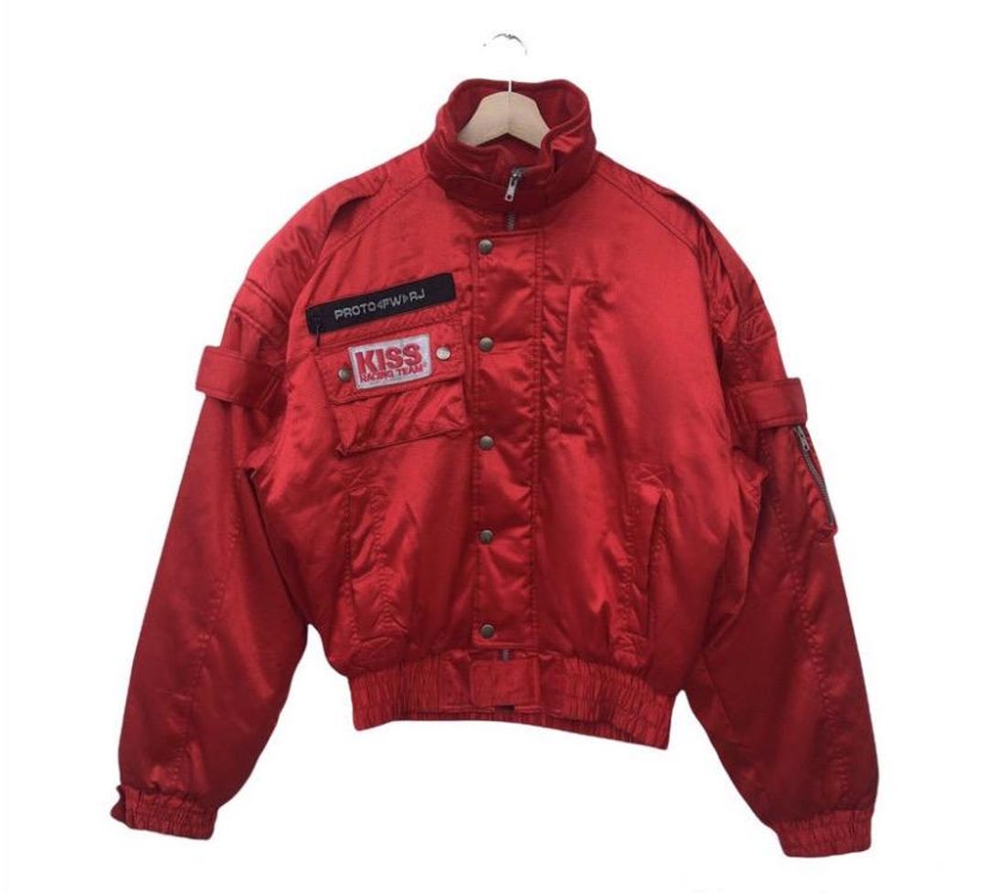 Vintage KISS Racing Team Bomber Jacket, Red, Large - Etsy