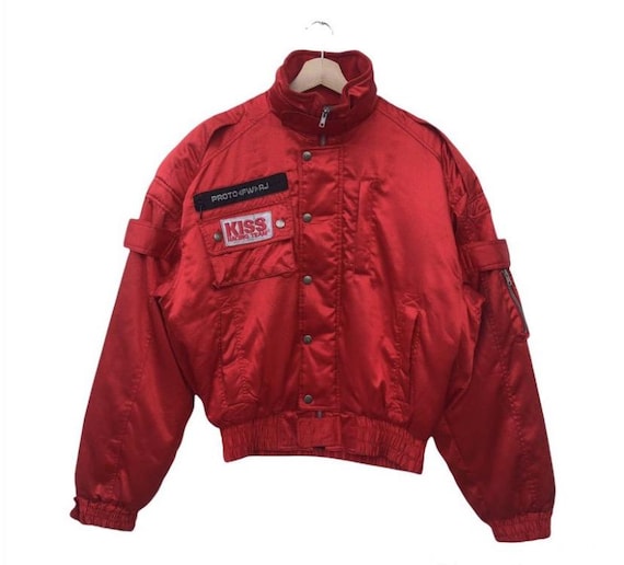 Vintage KISS Racing Team Bomber Jacket, Red, Large - Etsy