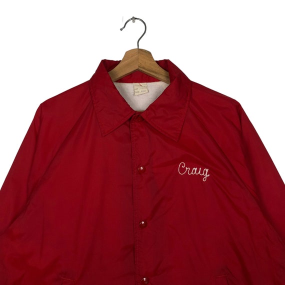 ジャケット・アウター 80s Vintage Coach Jacket Made in USA 80's Vintage Made in USA Coach Jacket Croug Big Logo - Etsy Israel