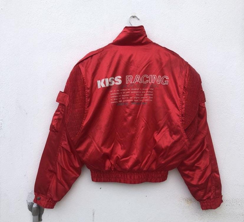 Vintage KISS Racing Team Bomber Jacket, Red, Large - Etsy