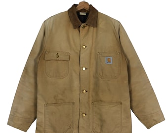Vintage 90's Carhartt Michigan Chore Blanket Lined Jacket - Etsy