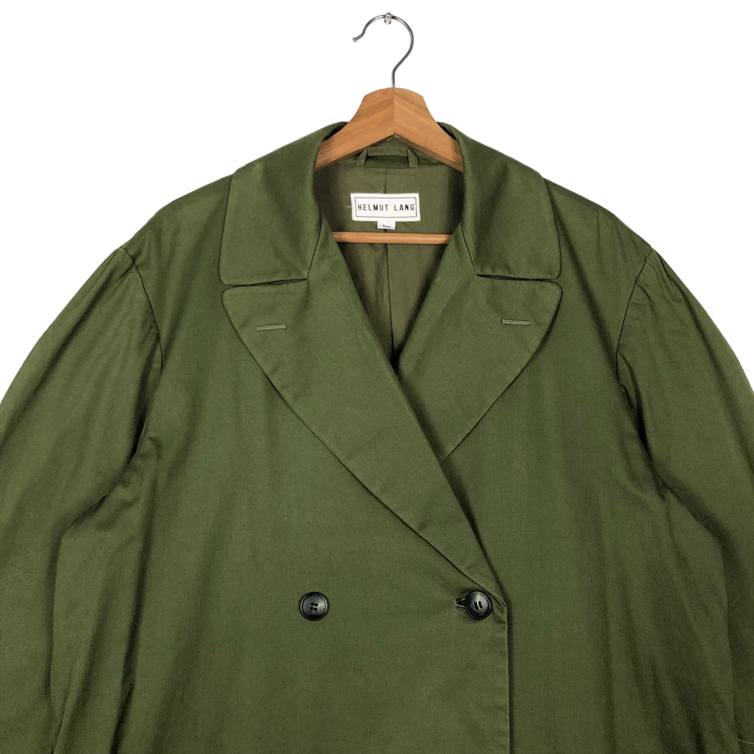 ジャケット・アウター Helmut Lang archive Cotton Long Coat Vintage 90s Helmut Lang Double Breasted Long Jacket, Made in Japan