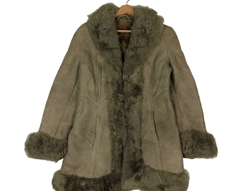 Rare Vintage Japanese Brand Semantic Design Fur Wool Jacket