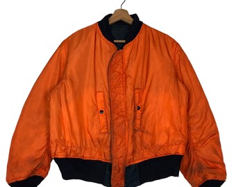 Vintage 90s Alpha Industries MA-1 Bomber Jacket, USA Made, Medium