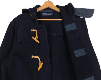 Vintage Long Duffle Jacket Wool Polo Ralph Lauren Made in USA - Etsy
