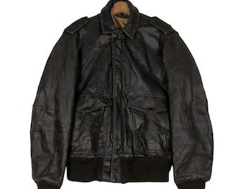 Leather Jacket A2 by Schott Made of Heavy Leather in Classic