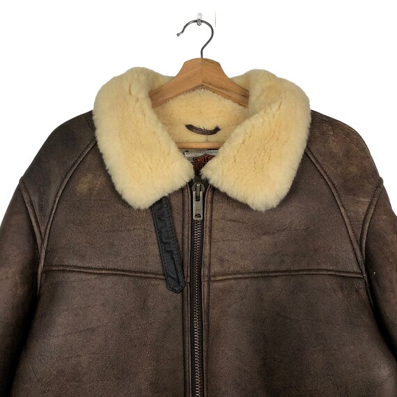 ジャケット・アウター PBD SHEEP SKIN Leather JACKET Men's WWII B3 Aviator Shearling Sheepskin Bomber Jacket / Coat