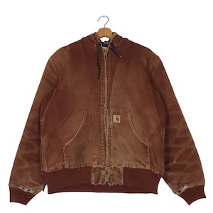BITTE BEACHTEN!!! Vintage Distressed Chore Jacke Duck Canvas Carhartt USA Hoodie schwer zu finden Trashed Design