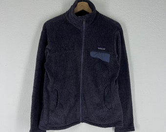 Chaqueta polar vintage Patagonia, diseño raro, con cremallera, para mujer, talla mediana