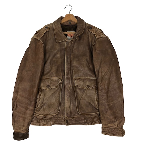 PICK!!! True Vintage 80's Biker Genuine Leather J… - image 1