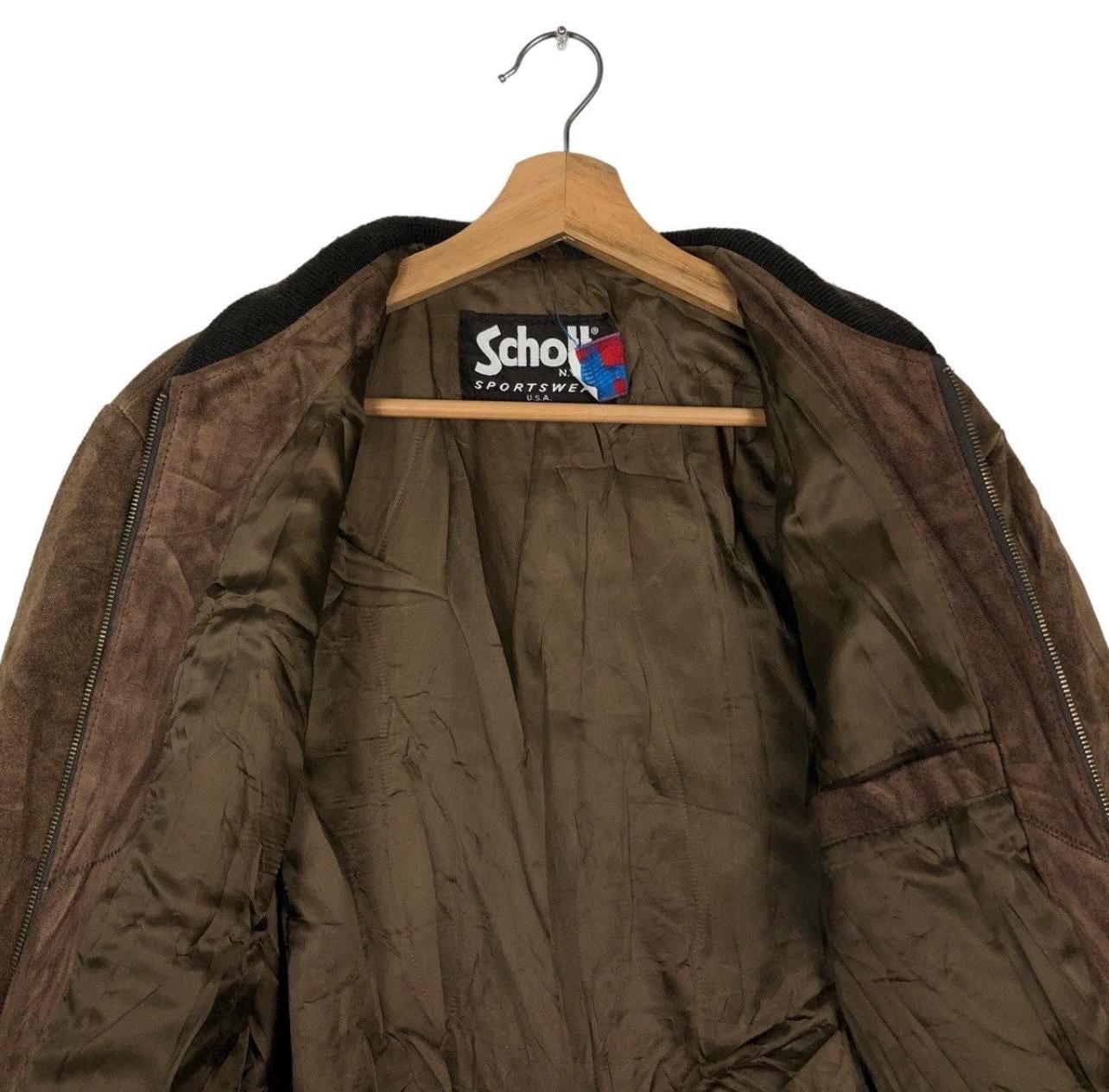 Vintage Schott NYC Suede Leather Bomber Jacket, USA Made (size 38 