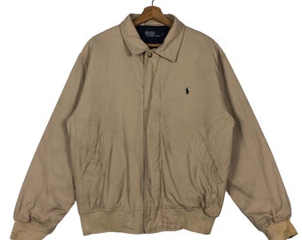Vintage 90s Polo Ralph Lauren Harrington Jacket, Blanket Lining, Medium