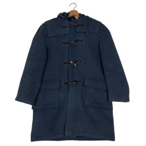 PICK!!! Vintage Original English Duffle Coat Gloverall Made in England Tartan Design Blanket Very Rare Hard To Find