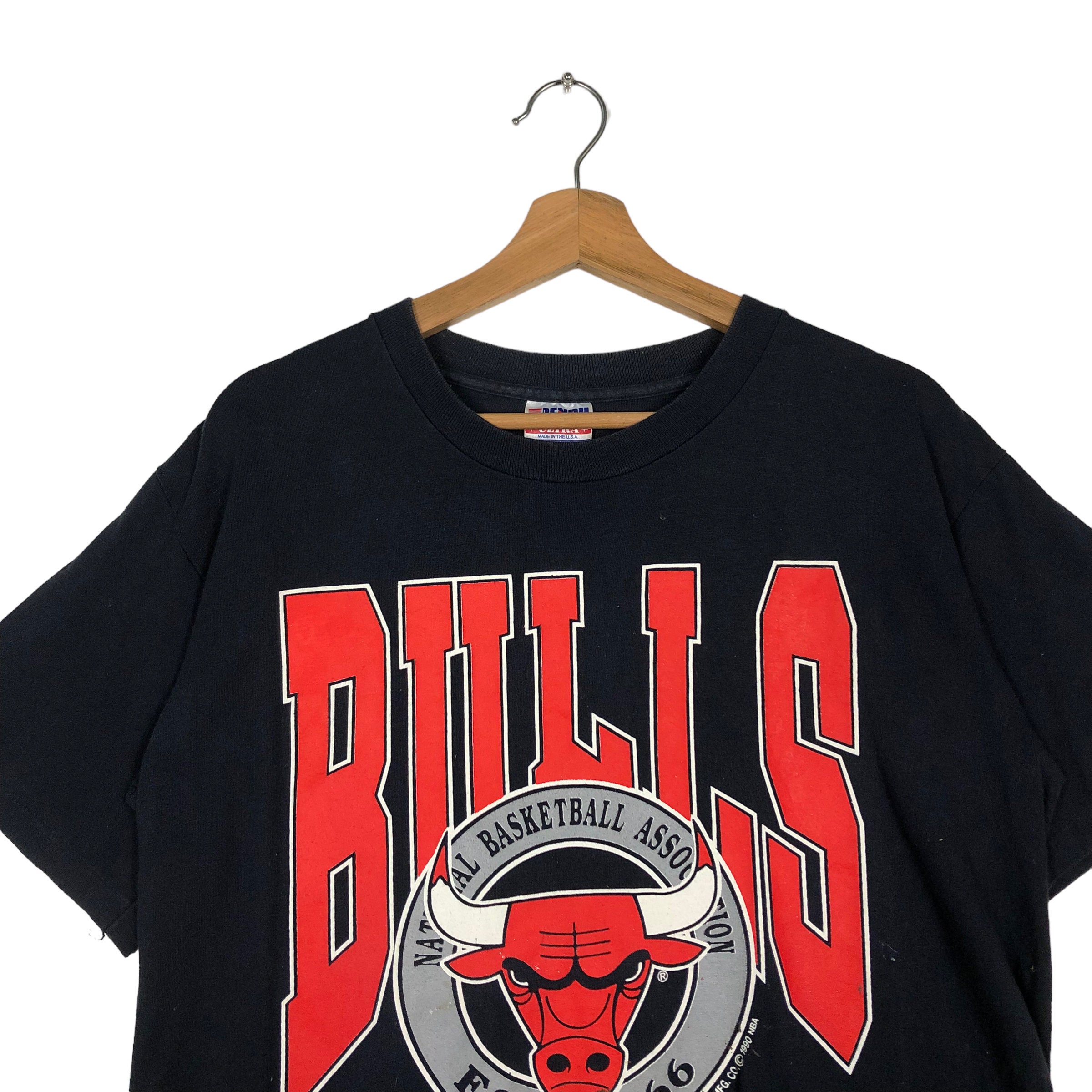 1990年代のヴィンテージシカゴブルズTシャツ、ビッグロゴ、NBA 