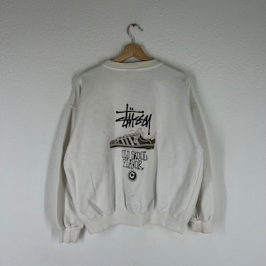 PICK!!! Vintage Sweatshirt Stussy Old Skool Flavor Big Logo Very Rare Streetwear Style Embroidered Spell Out Rare Large Size
