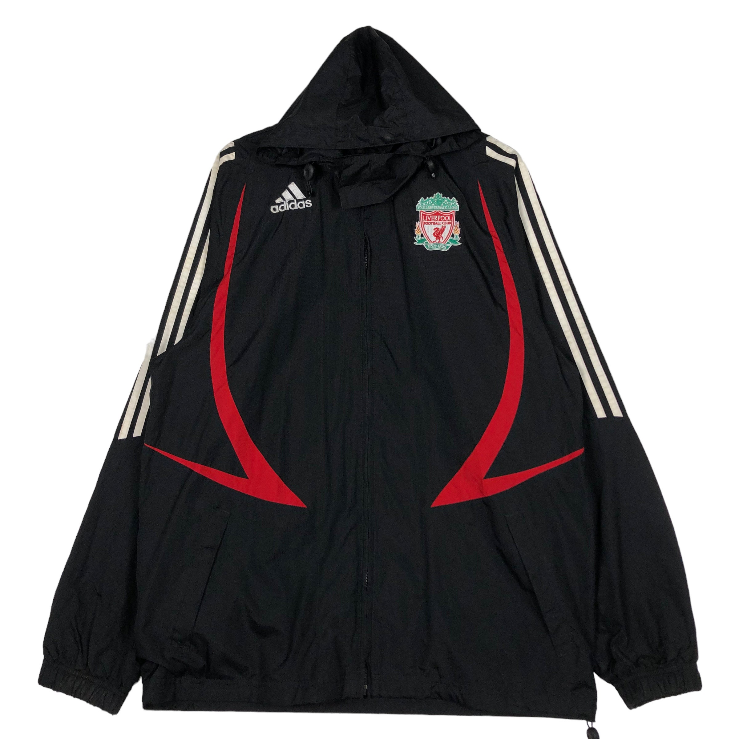 【お年玉セール特価】 Vintage PICK!!! Adidas Zipper Logo Big Carlsberg Liverpool ウェア