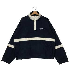 90’s Vintage Fleece Anorak Sweatshirt Ellesse Japan Made