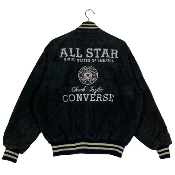 ジャケット・アウター 90s converse suede leather bomber jacket PICK!!! Vintage 90's Suede Leather Bomber Jacket Converse
