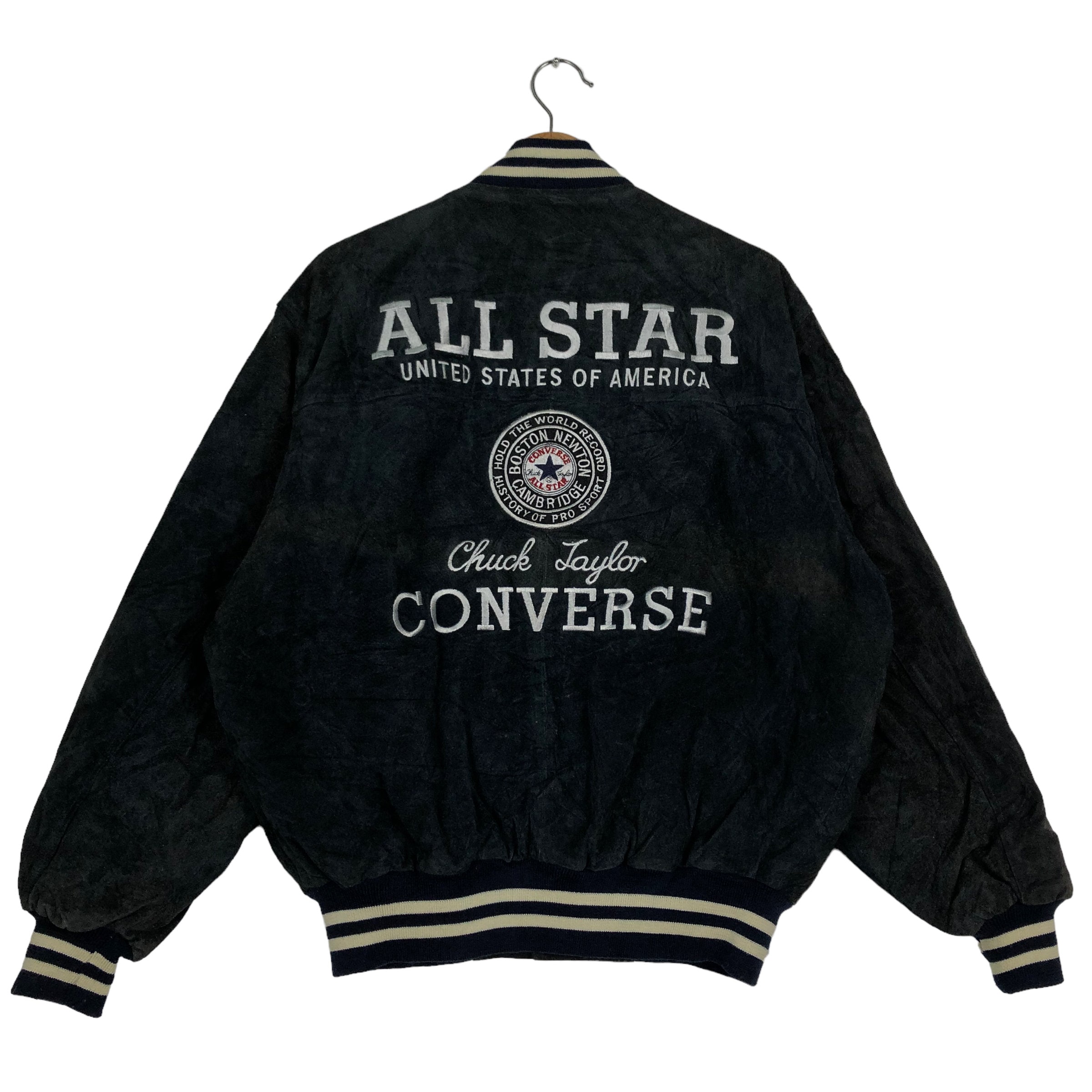 ジャケット・アウター 90s converse suede leather bomber jacket PICK!!! Vintage 90's Suede Leather Bomber Jacket Converse