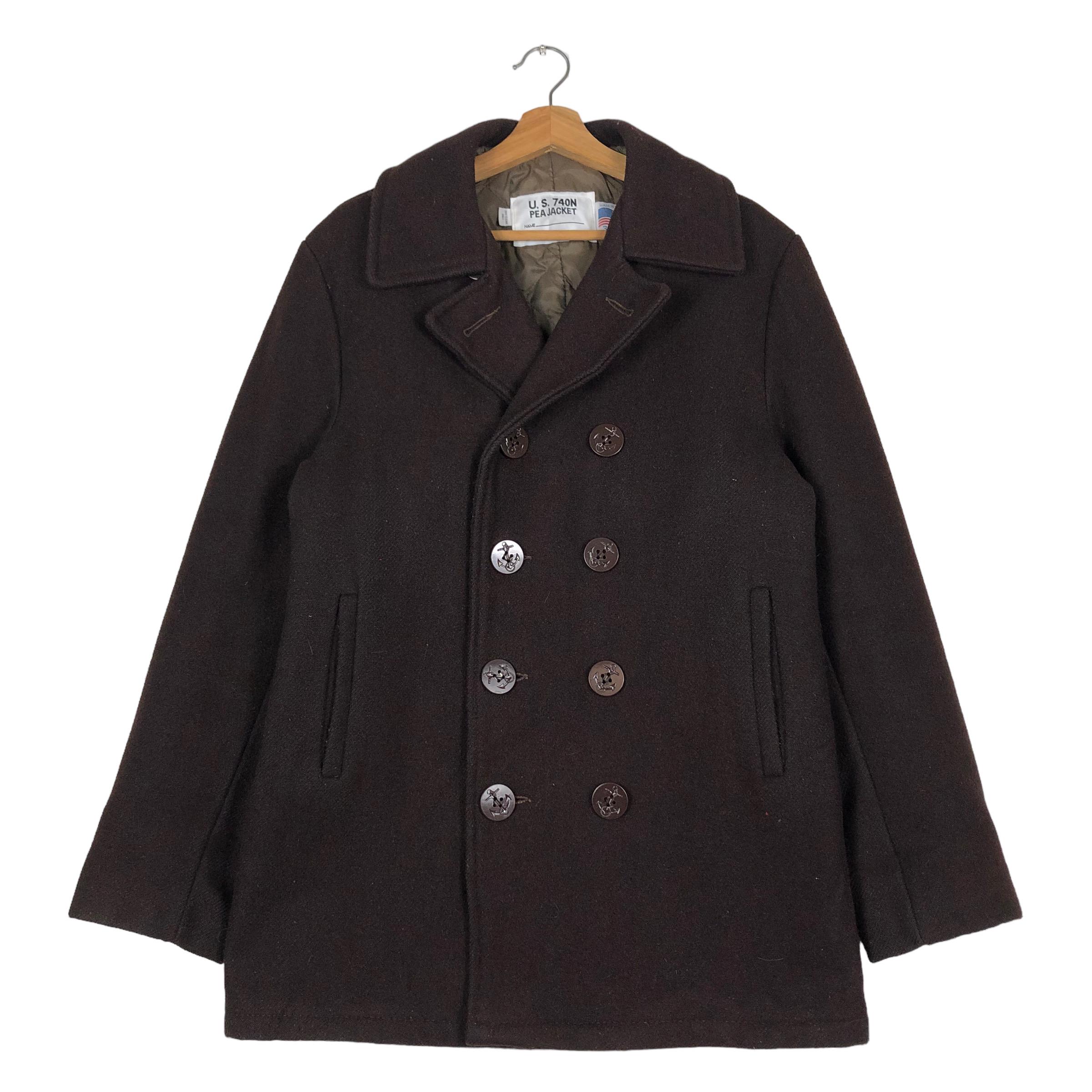 Schott NYC PコートU.S.740Nウール ヴィンテージUSA b3db6313dc5728abf3268dc923957e