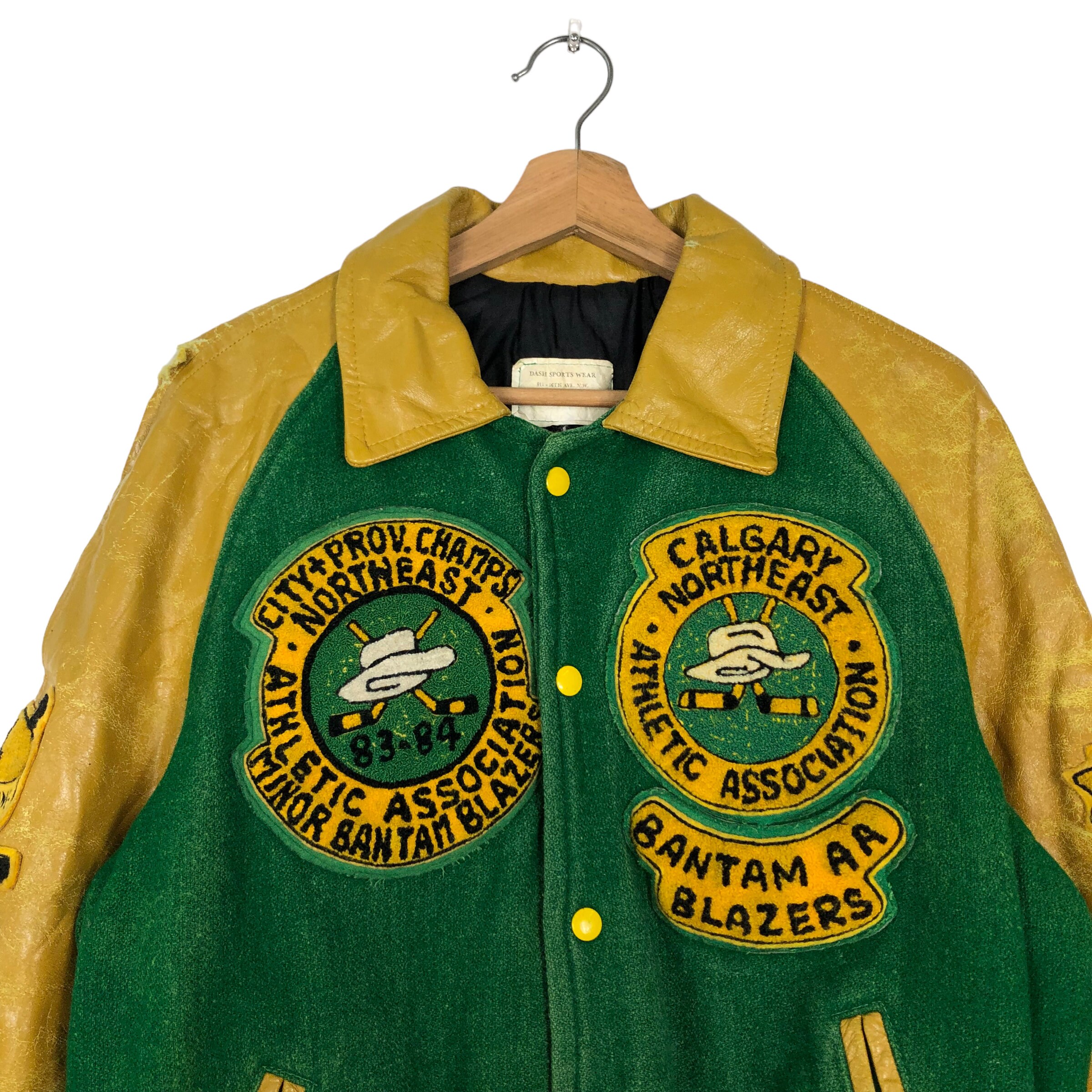 PICK!!! True 80's Vintage Leather Varsity Jacket Dash Sport PICK!!! True 80's Vintage Leather Varsity Jacket Dash Sport