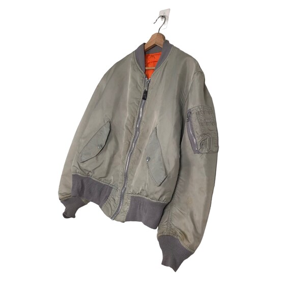 ジャケット・アウター 80's MADE in USA ALPHA INDUSTRIES MA-1 Vintage Alpha Industries MA-1 Bomber Jacket Made in USA - Etsy