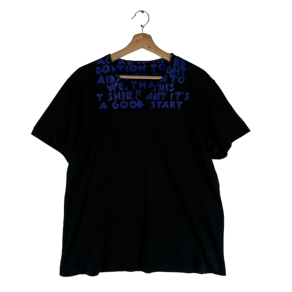 Maison Margiela, PICK!!! Vintage Maison Martin Margiela Black Graphic T-Shirt Archive Designer Tee Made in Italy