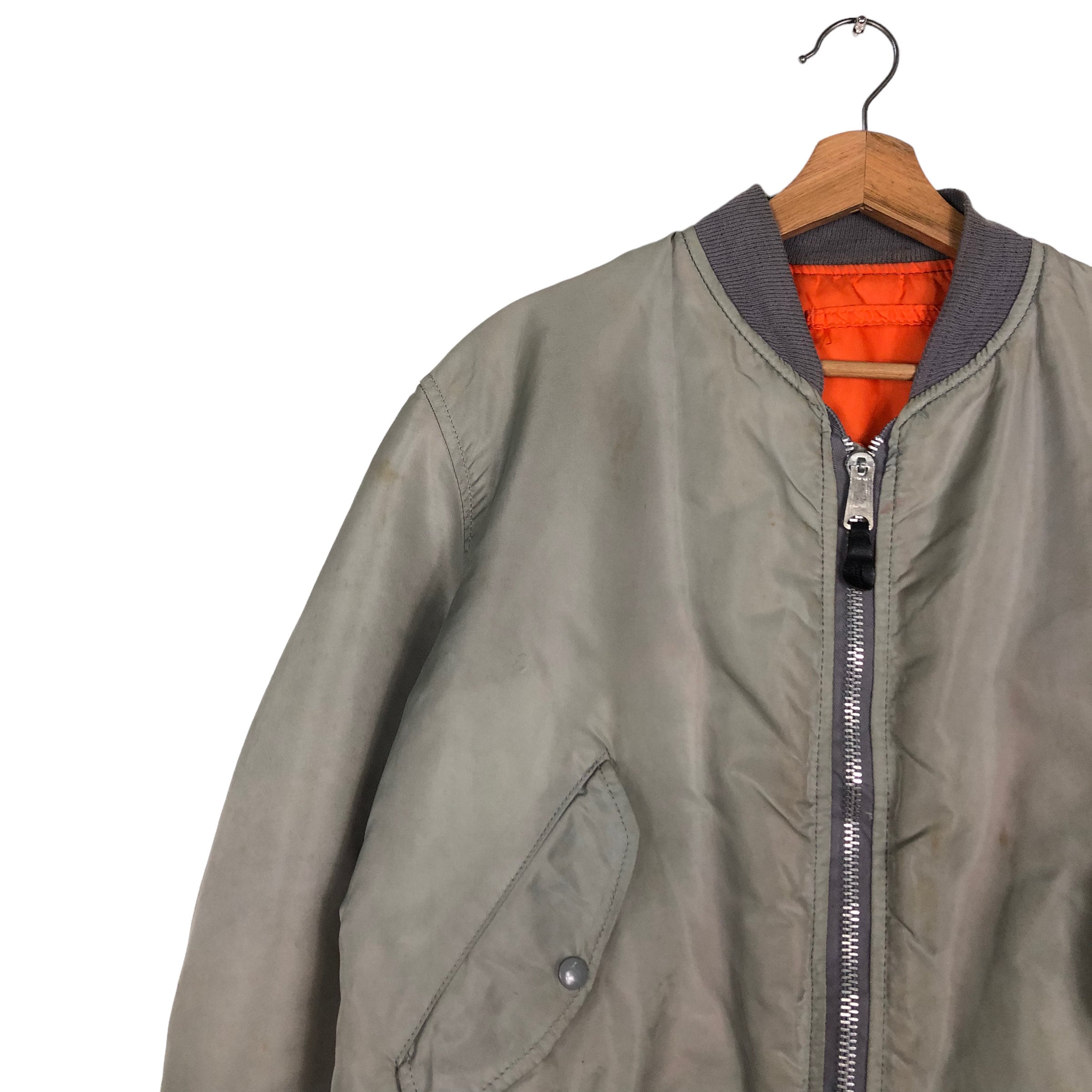 Vintage Alpha Industries MA-1 Bomber Jacket, Reversible Military