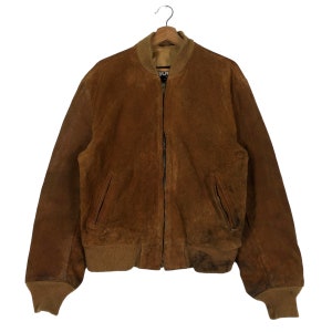 PICK!!! Vintage Suede Leather Jacket Fly Schott Made In Usa Hard To Find