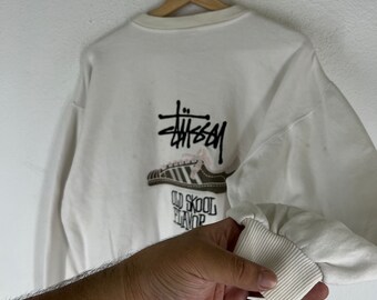Vintage Stussy Sweatshirt, Embroidered Logo, Streetwear Style