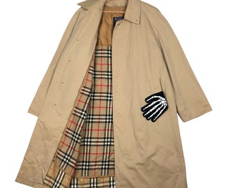 WYBIERZ!!! Długa kurtka vintage Burberrys Made in England Nova Check Lining Blanket