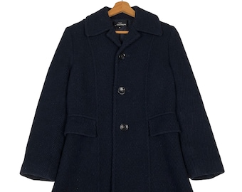 Vintage Tricot Comme Des Garcons Wool Long Jacket, Rare Design (M